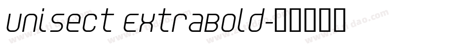 Unisect ExtraBold字体转换